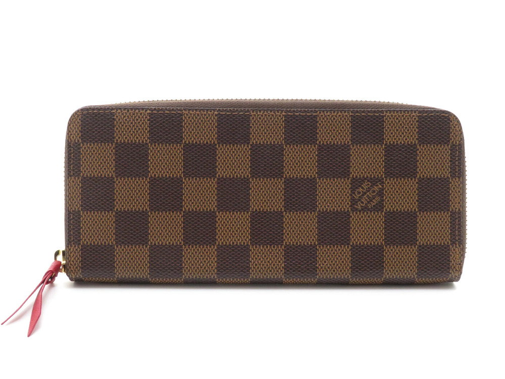 LOUIS VUITTON Portefeuille Clemence Damier Cerise Red Long Wallet